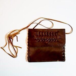 Brazilian cowhide simple shoulder bag with design